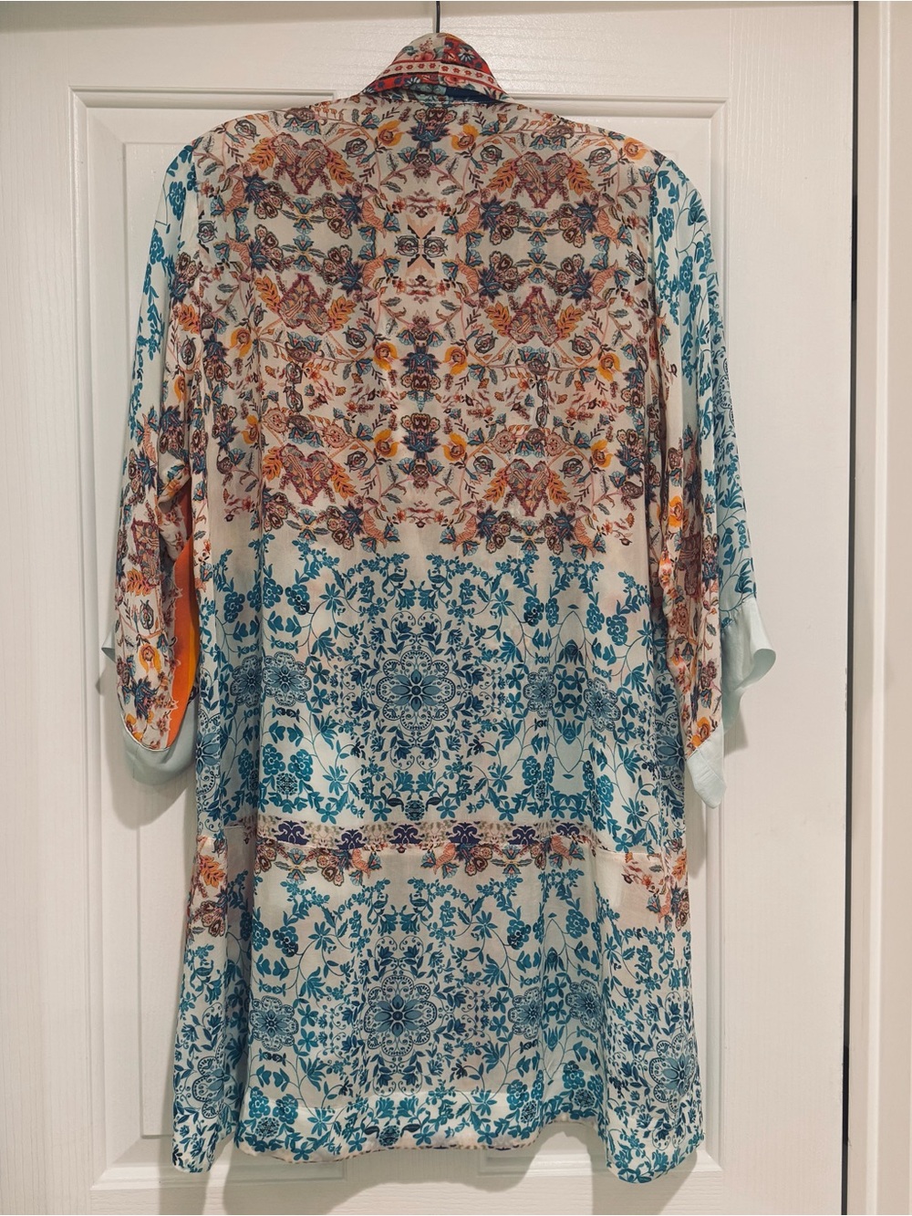 Johnny Was Silk Embroidered Kimono - Picture 2 of 14